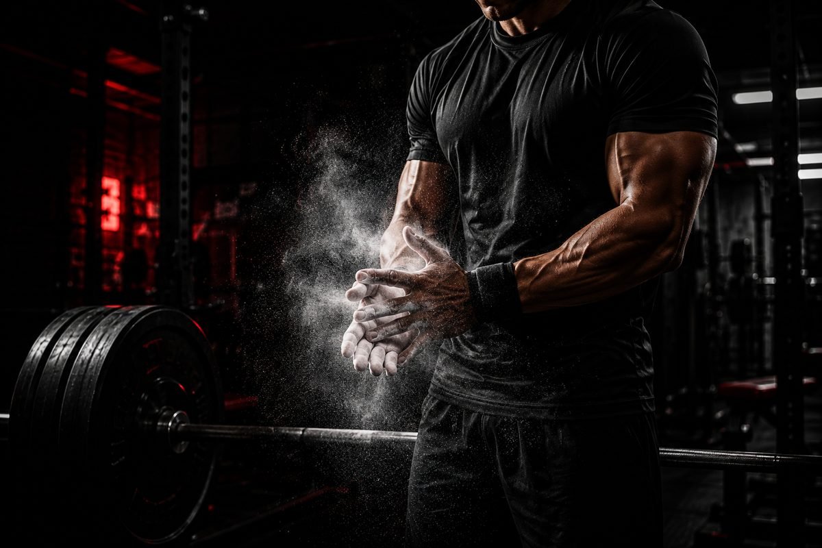 Warriors Arena Gym athlete chalking up
